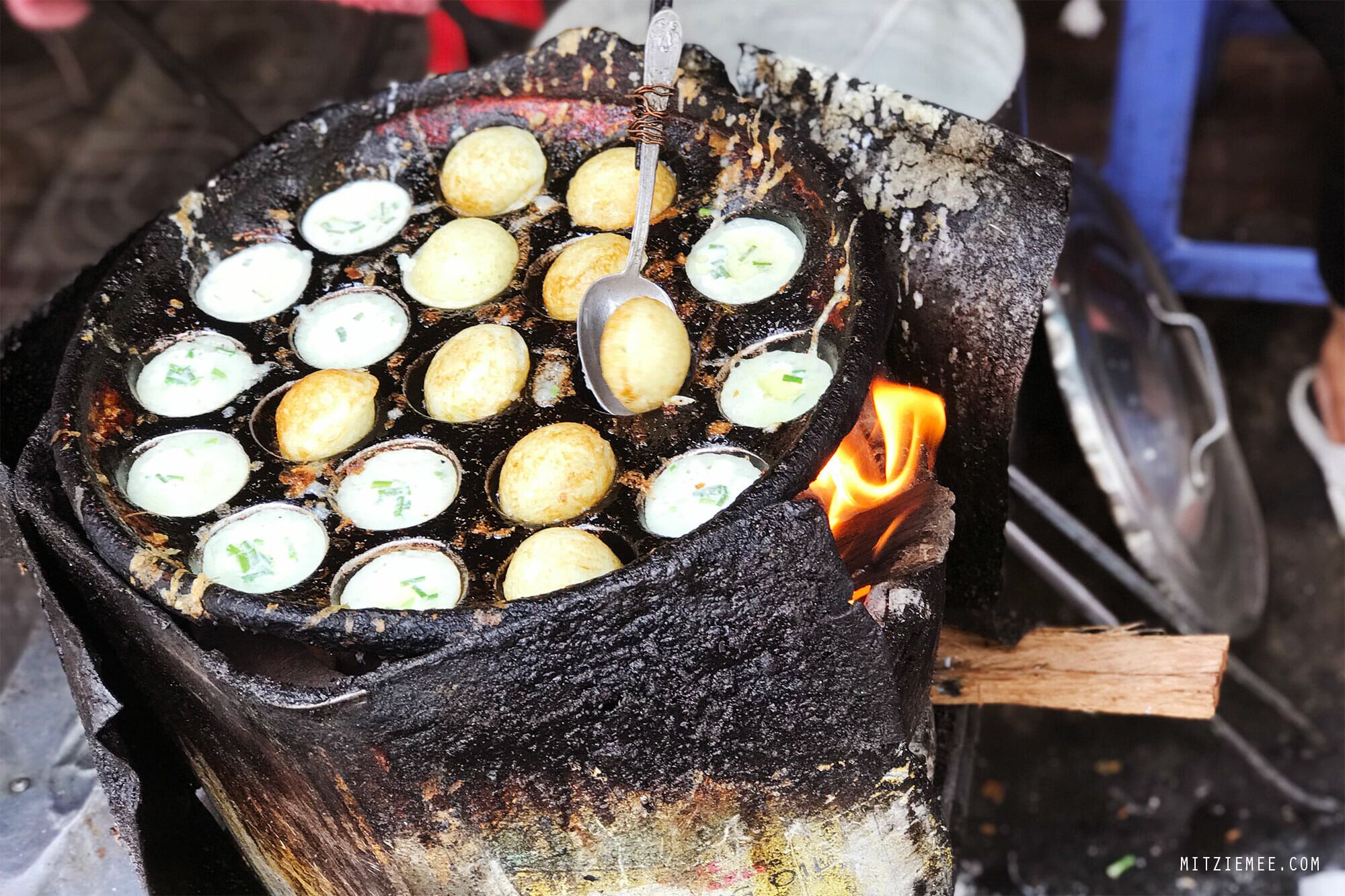 Num krok, Khmer street food in Phnom Penh