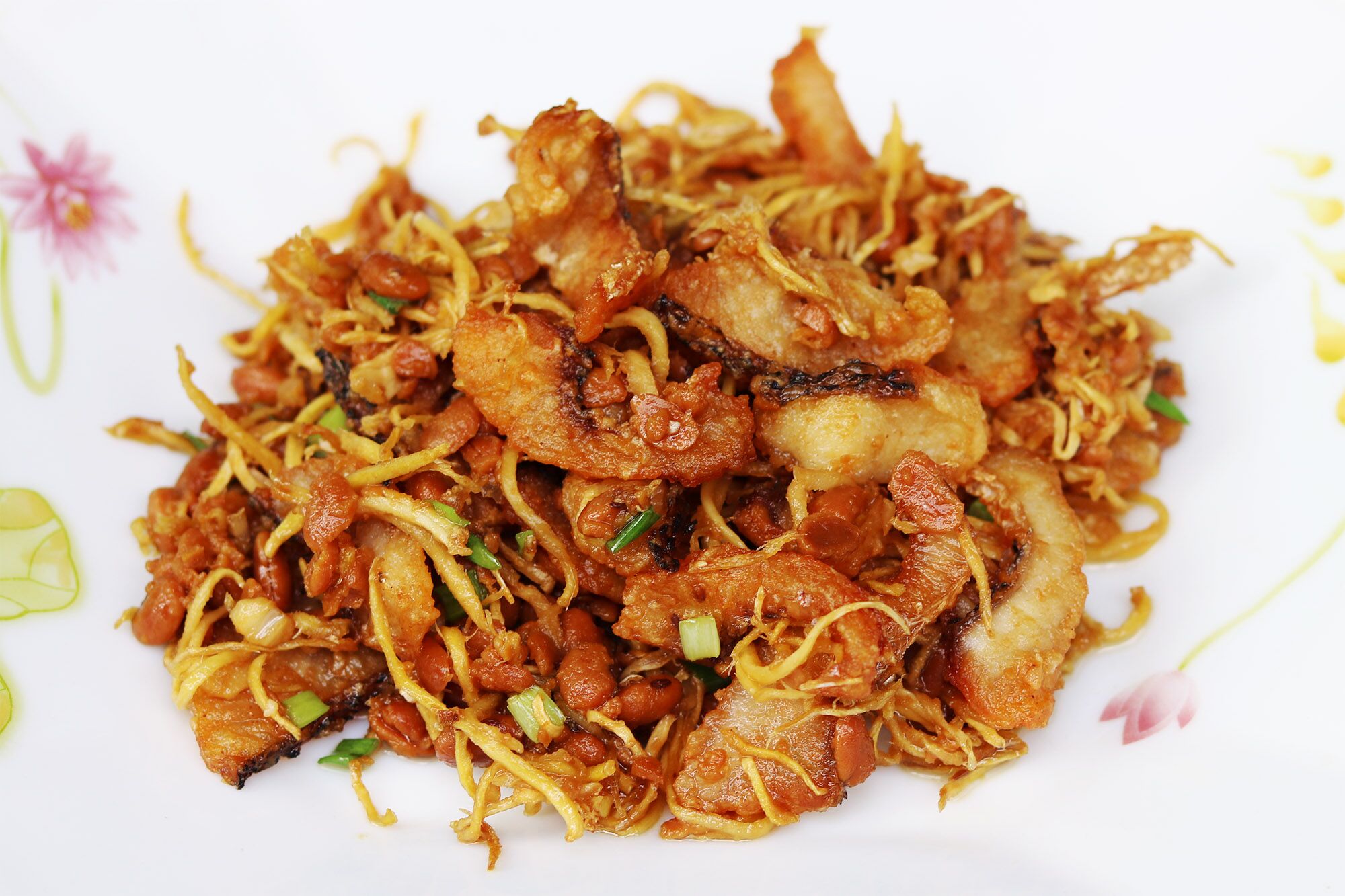 Recipe: Cambodian crispy fried fish with ginger and fermented soybean (trey chien chuon)