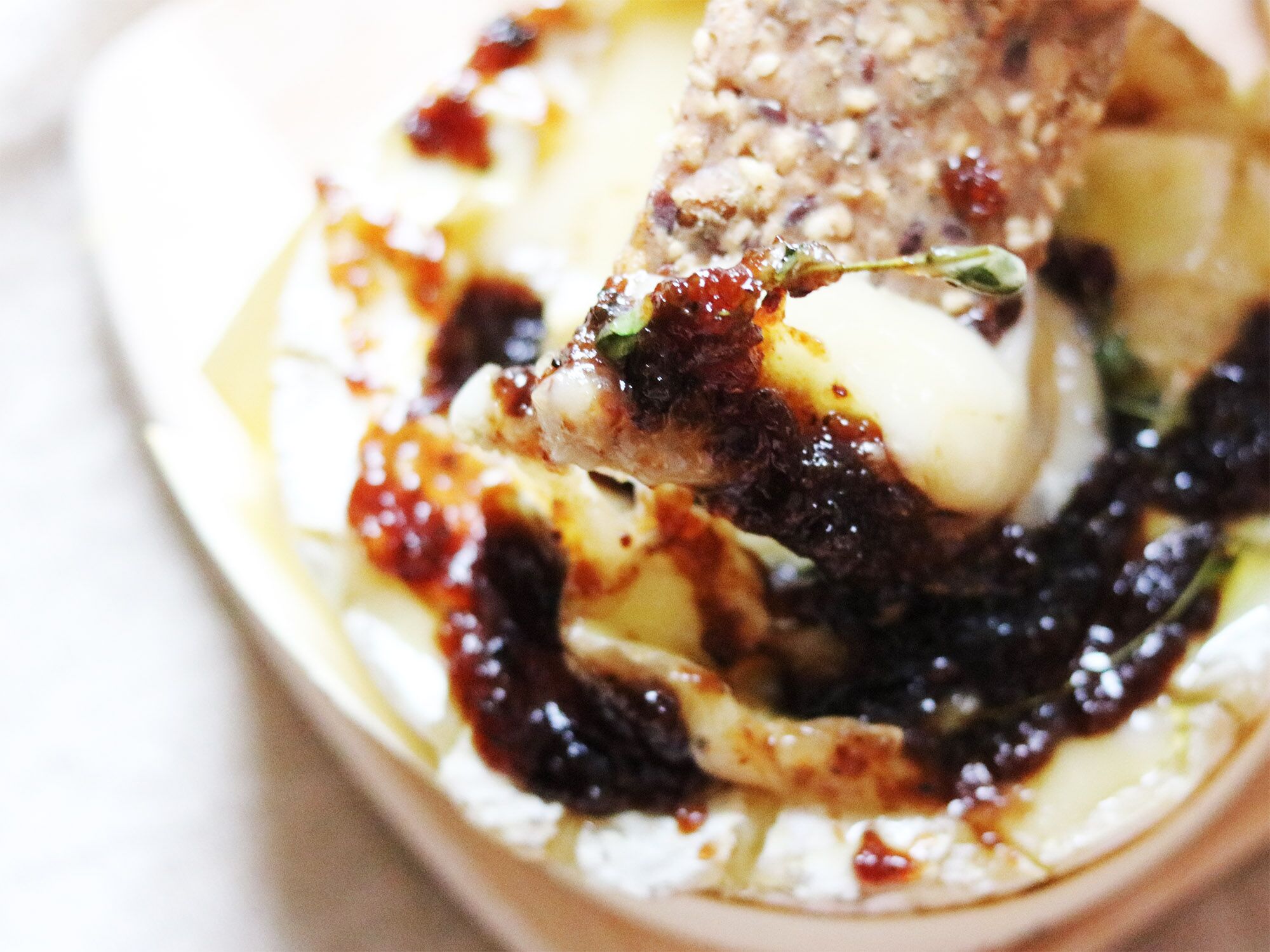 Recipe: Baked Camembert with savory jam