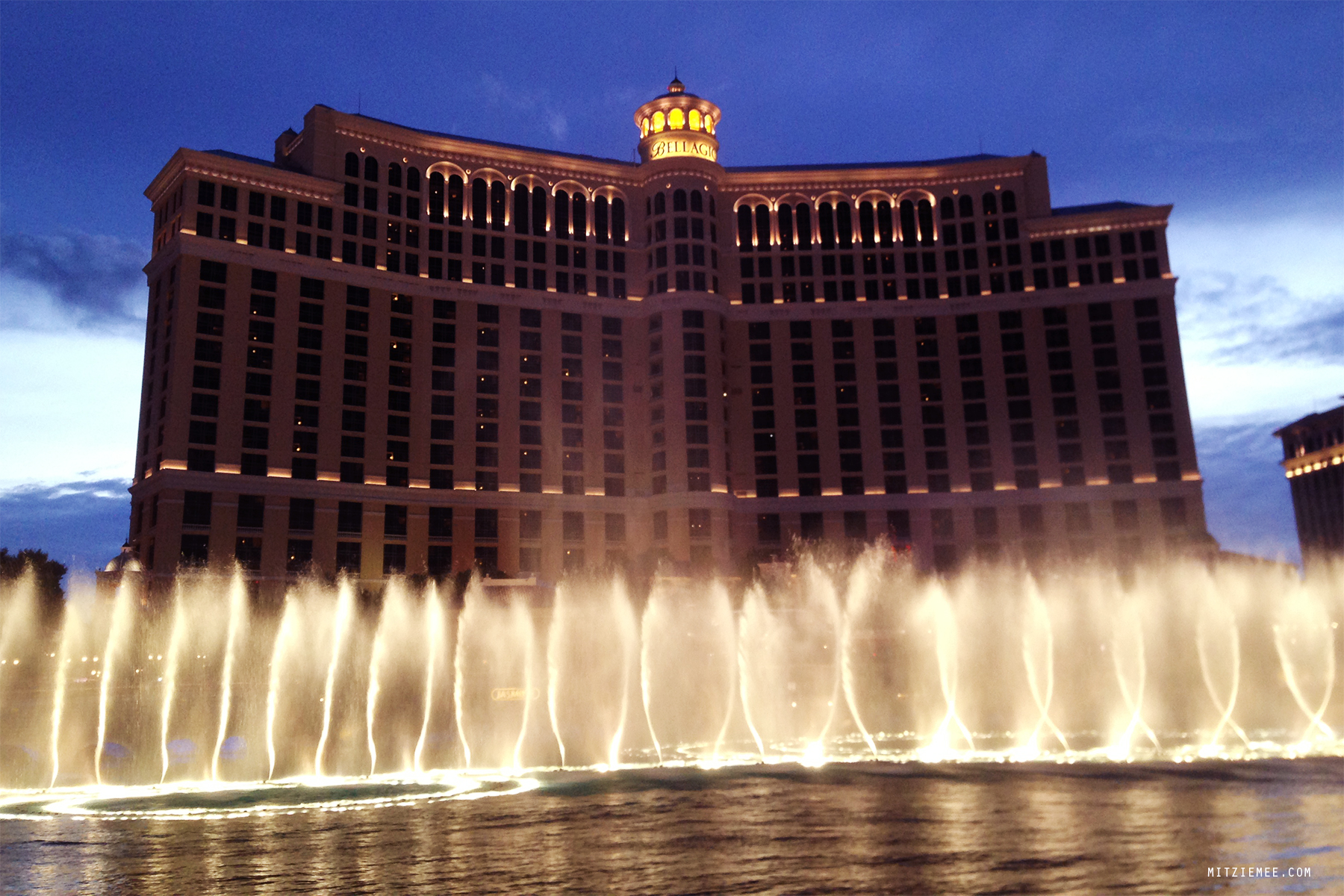 Las Vegas Bellagio Hotel Casino The Dancing Fountians Stock Photo