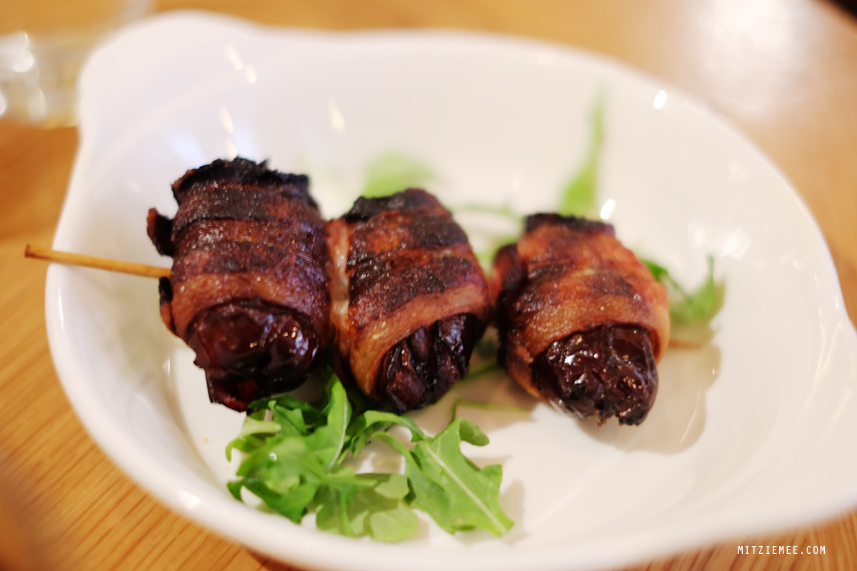Bacon-wrapped dates at Boqueria, New York