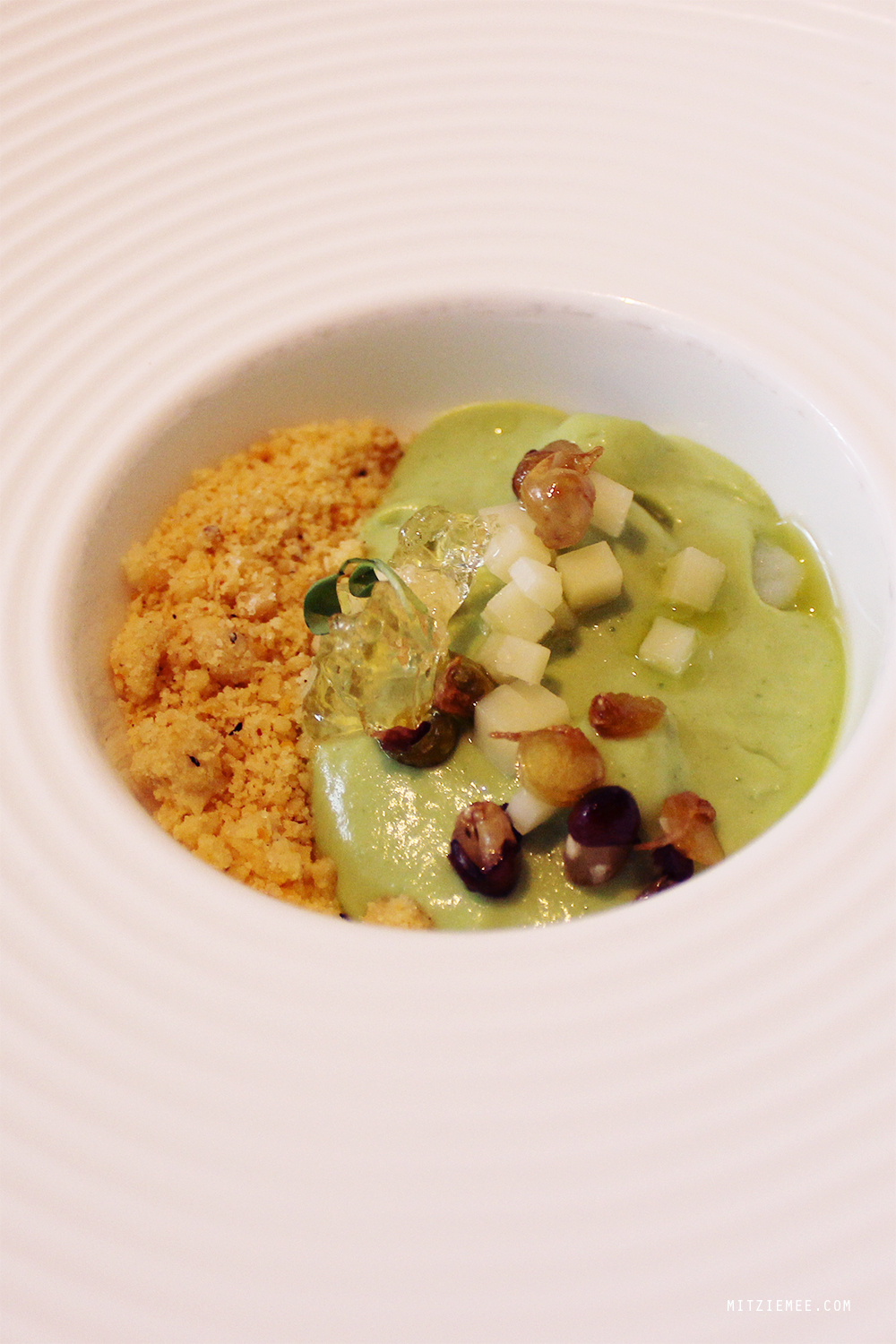 Green pea soup, The Modern at MoMA, New York
