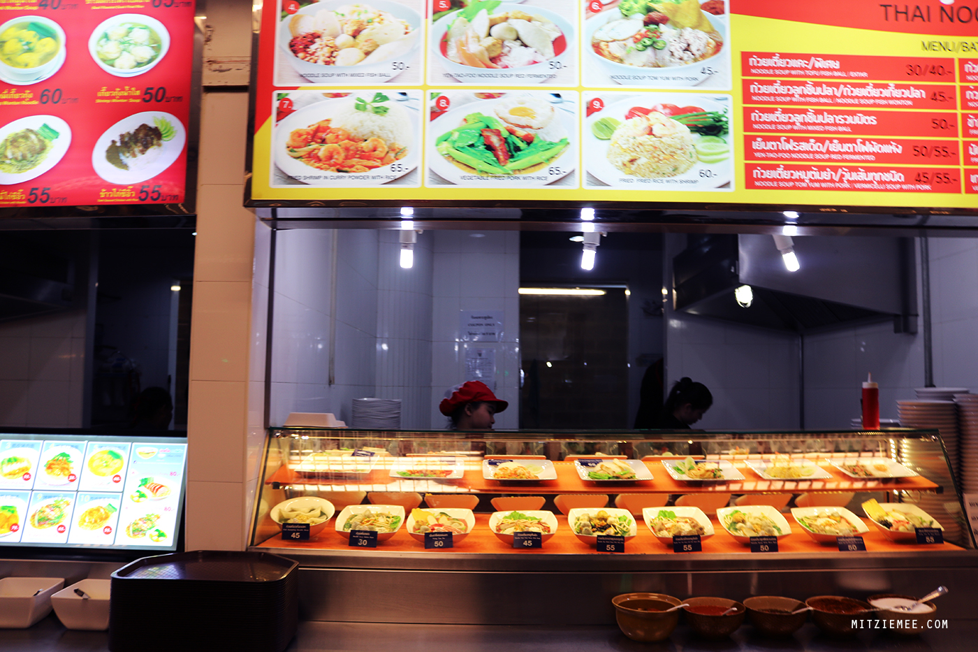 Food court i Bangkok Lufthavn