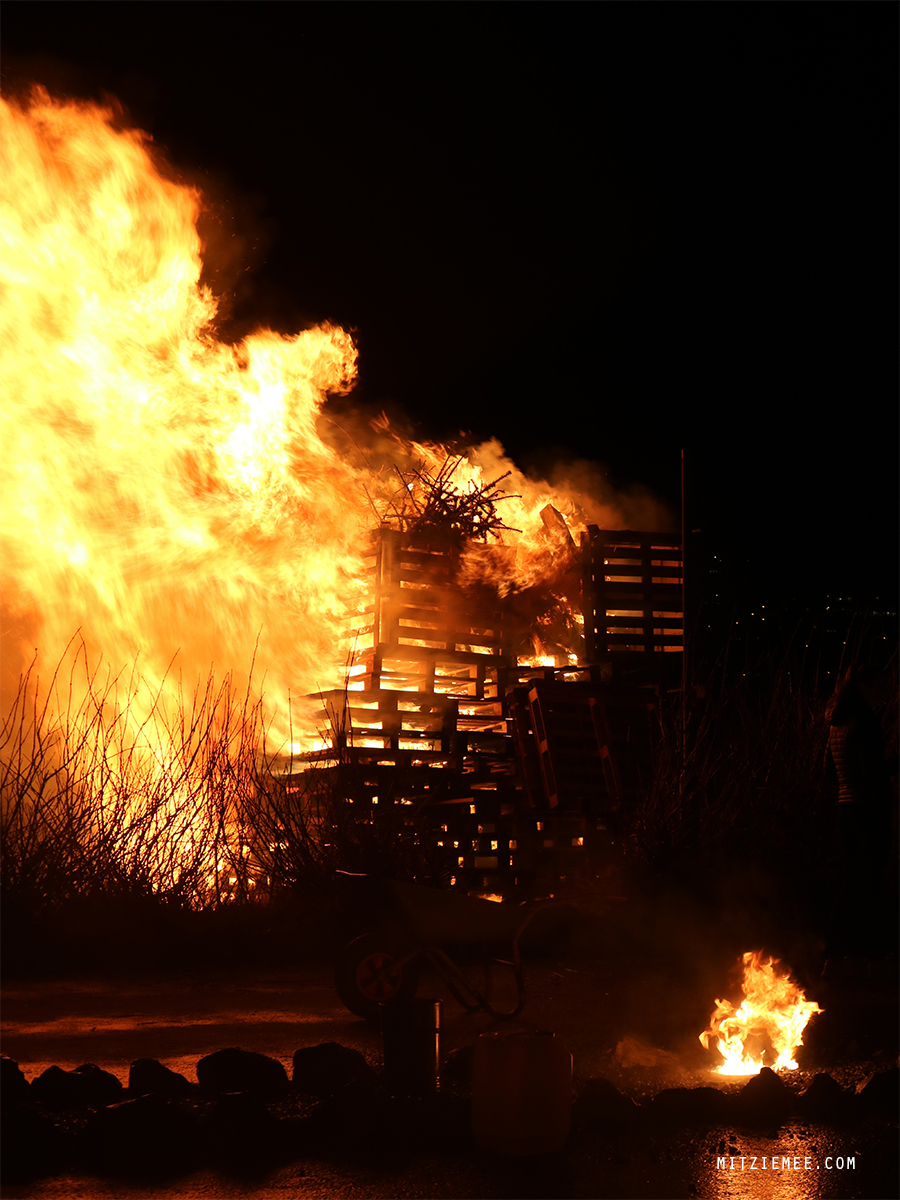 Bonfire, New Year's Eve, Tórshavn, Faroe Islands