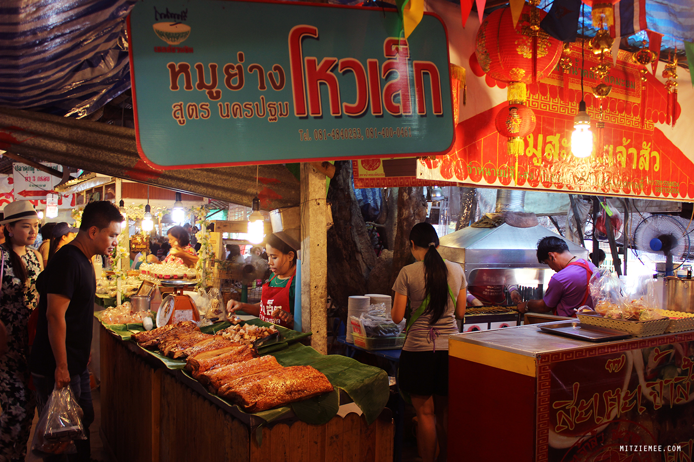 Taling Chan Floating Market i Bangkok