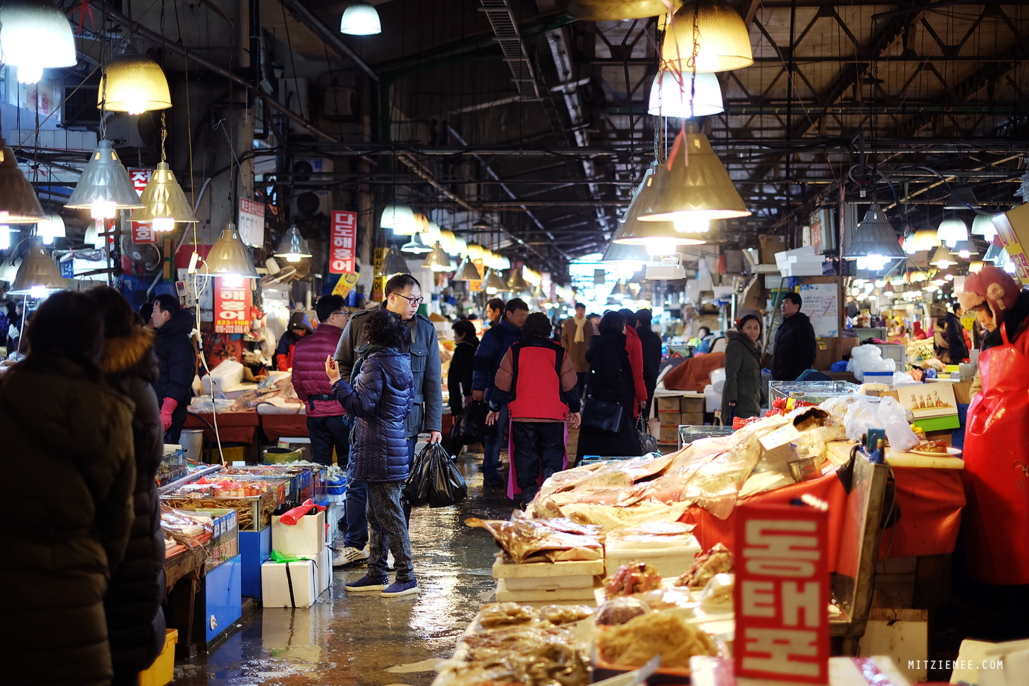 Noryangjin fiskemarked i Seoul