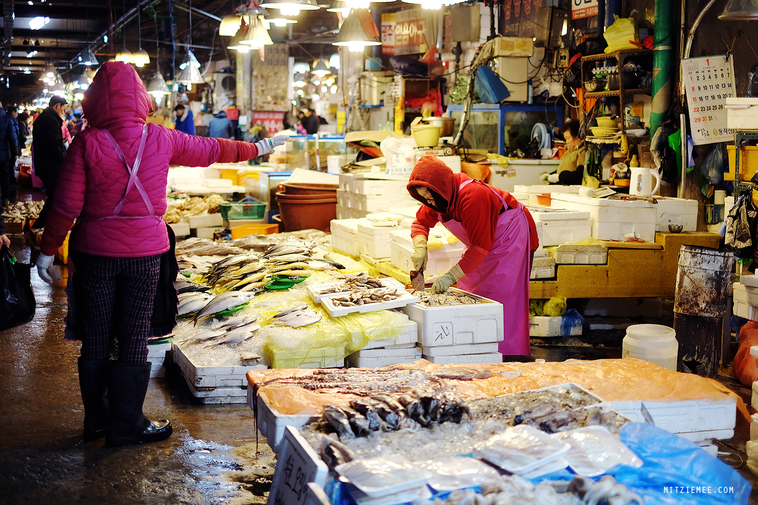 Noryangjin Fiskemarked i Seoul