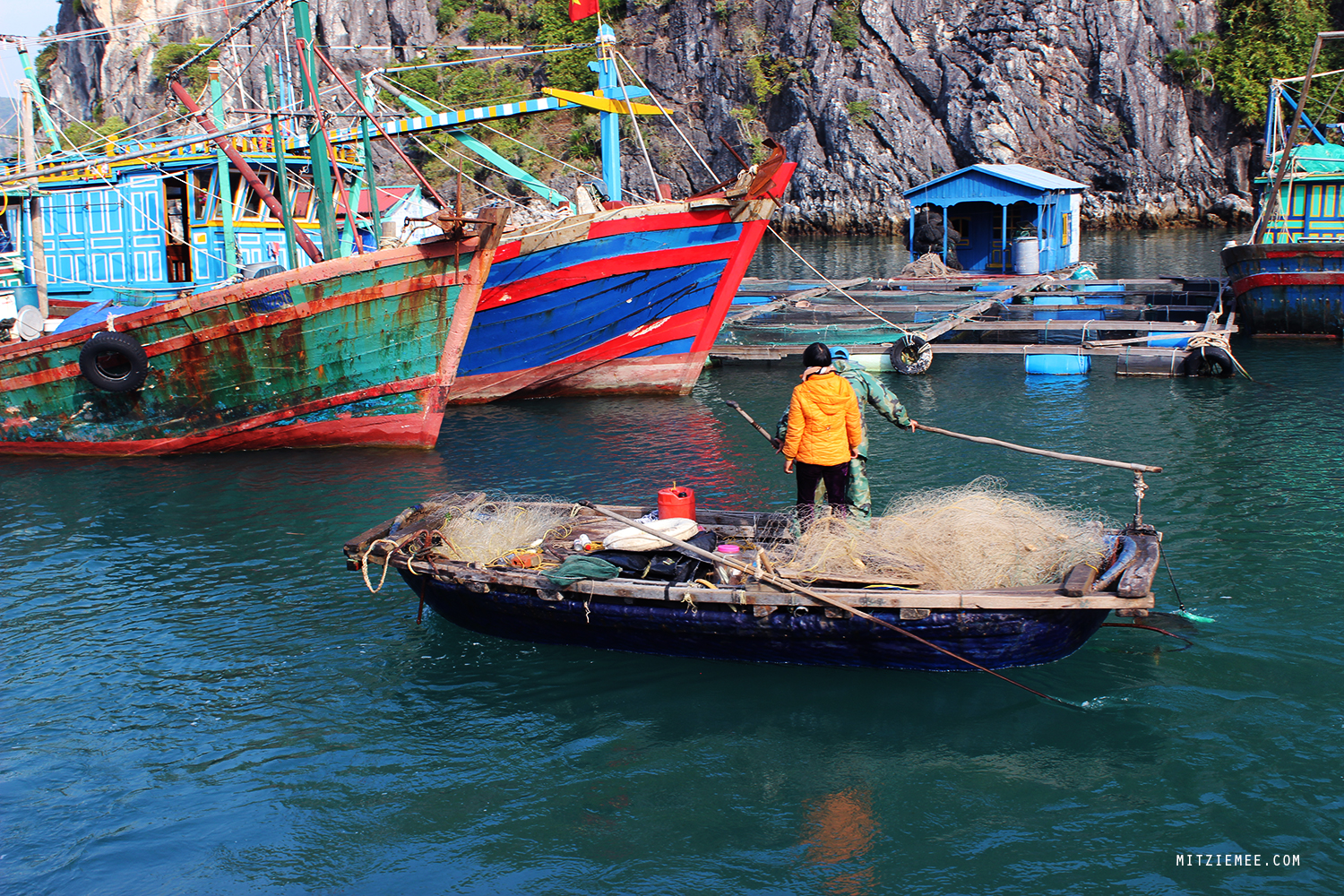Floating Villages in Lan ha Bay, Vietnam