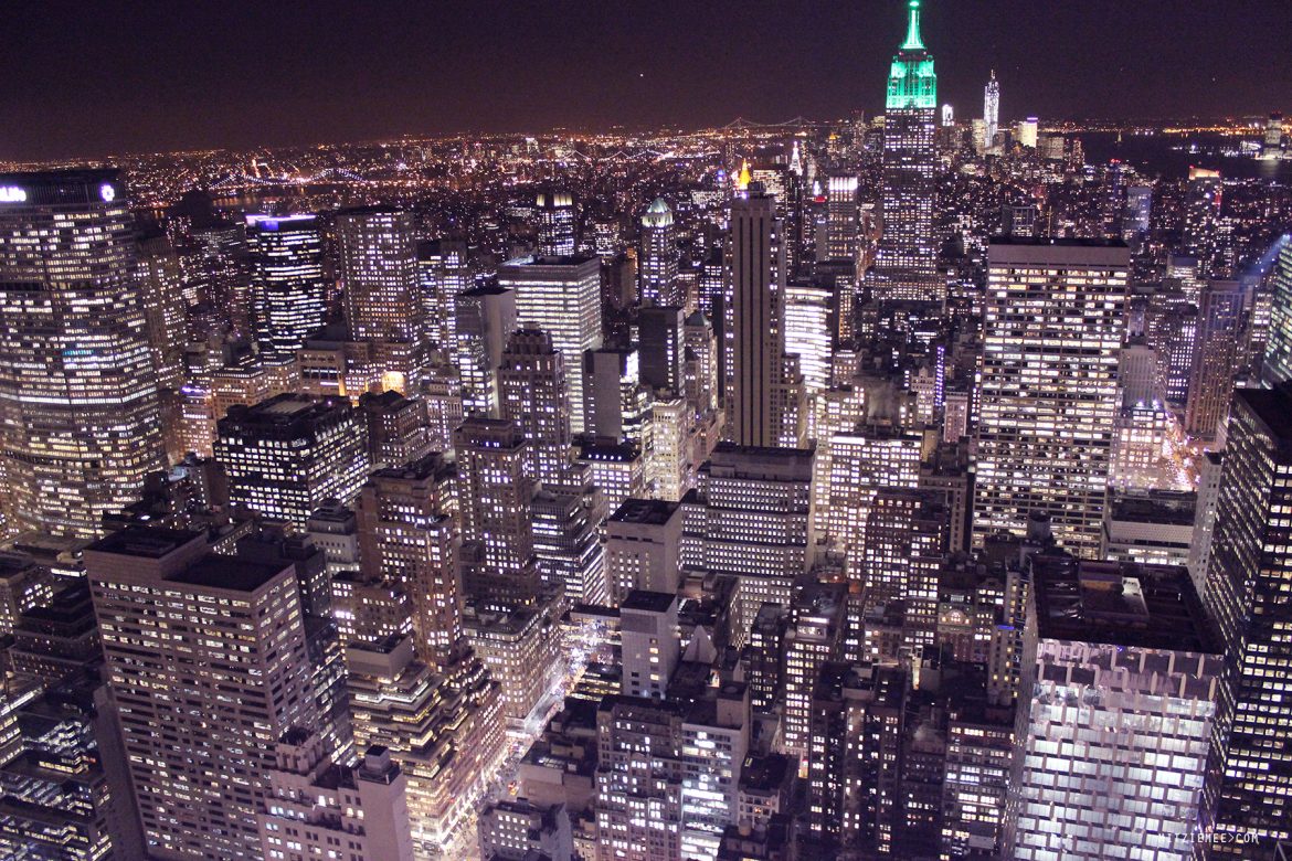 Night view from Top of the Rock - Rockefeller Plaza - NYC Blog