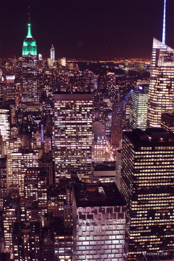 Night view from Top of the Rock - Rockefeller Plaza - NYC Blog