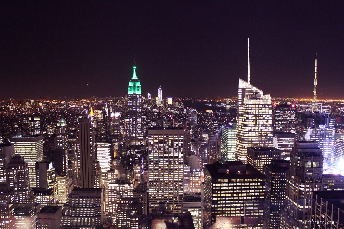 Night view from Top of the Rock - Rockefeller Plaza - NYC Blog