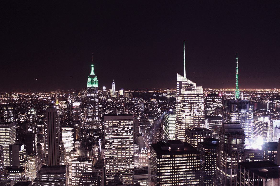 Night view from Top of the Rock - Rockefeller Plaza - NYC Blog