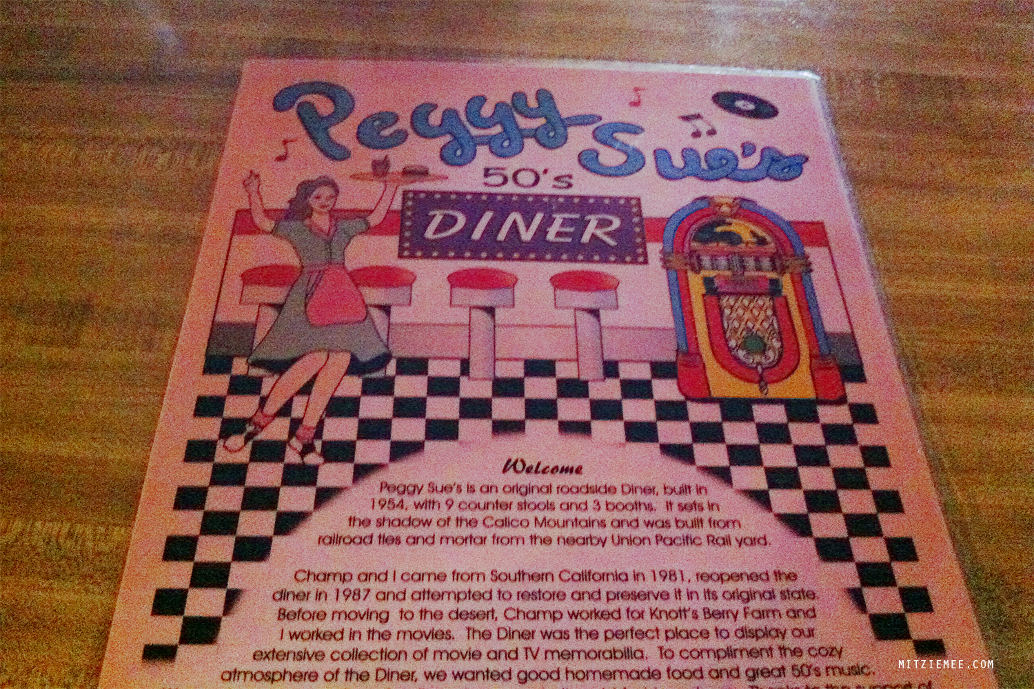 Peggy Sue's Diner, Driving to Las Vegas