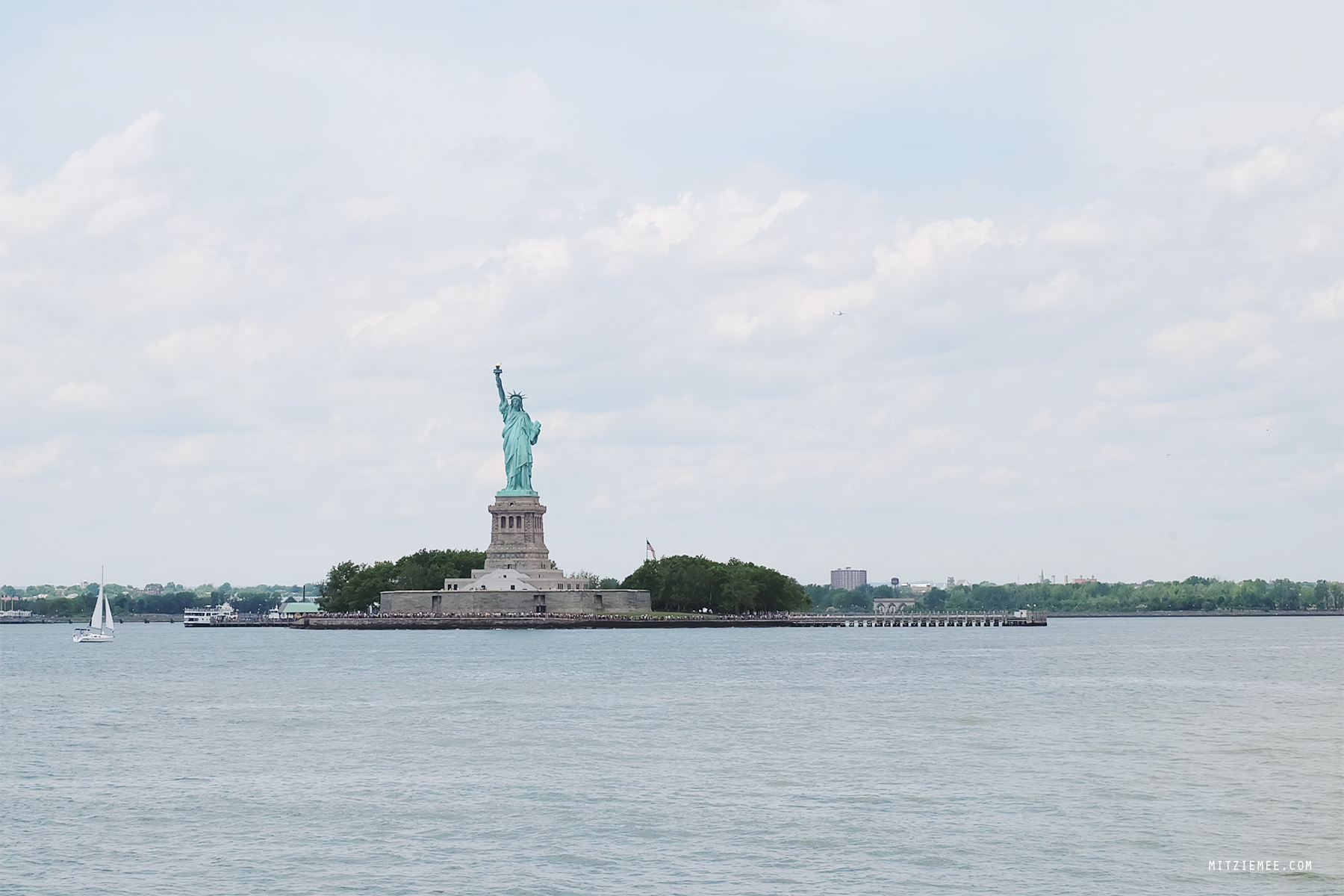 Frihedsgudinden set fra Staten Island-færgen