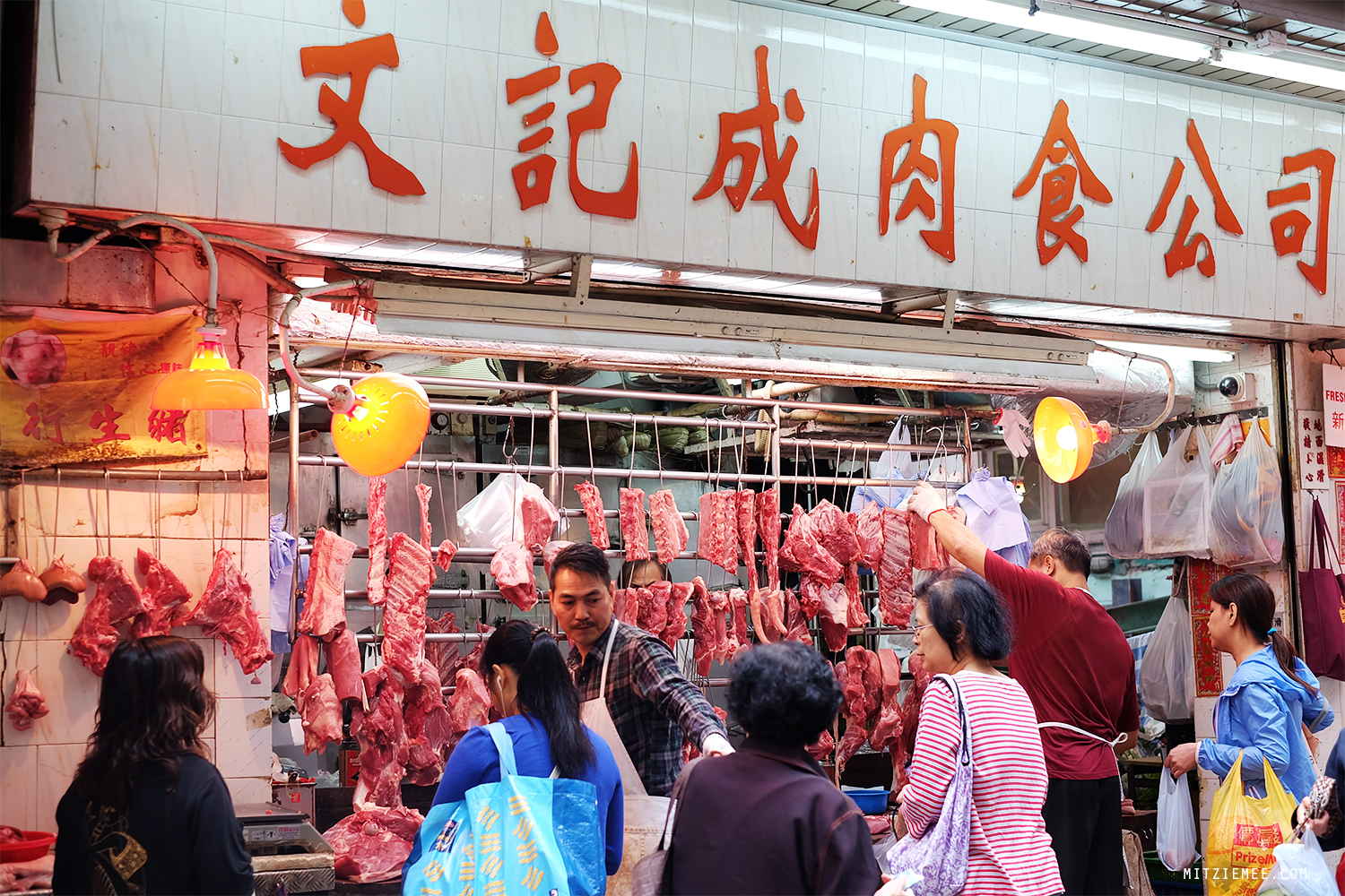 Wet Market på Graham Street i Hong Kong