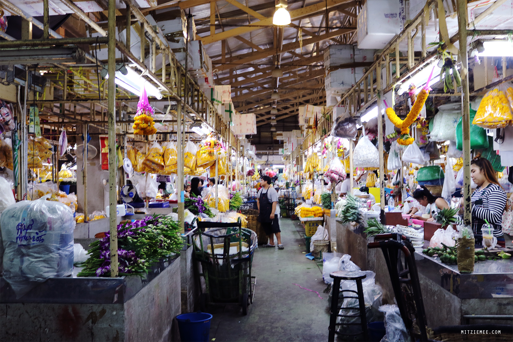 Bangkok Flower Market, det største blomstermarked i Bangkok