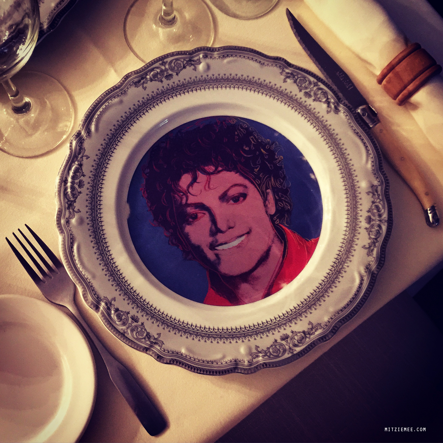 MJ plate at Chéri, French restaurant in Harlem, New York
