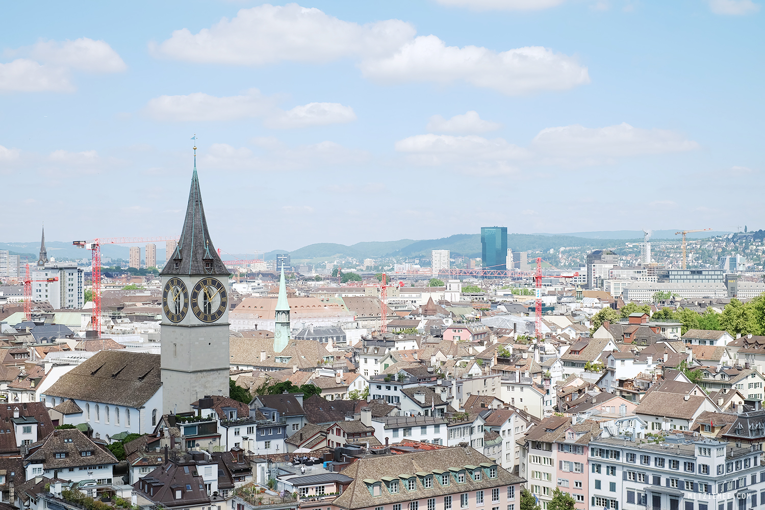 View from Grossmünster, Zurich