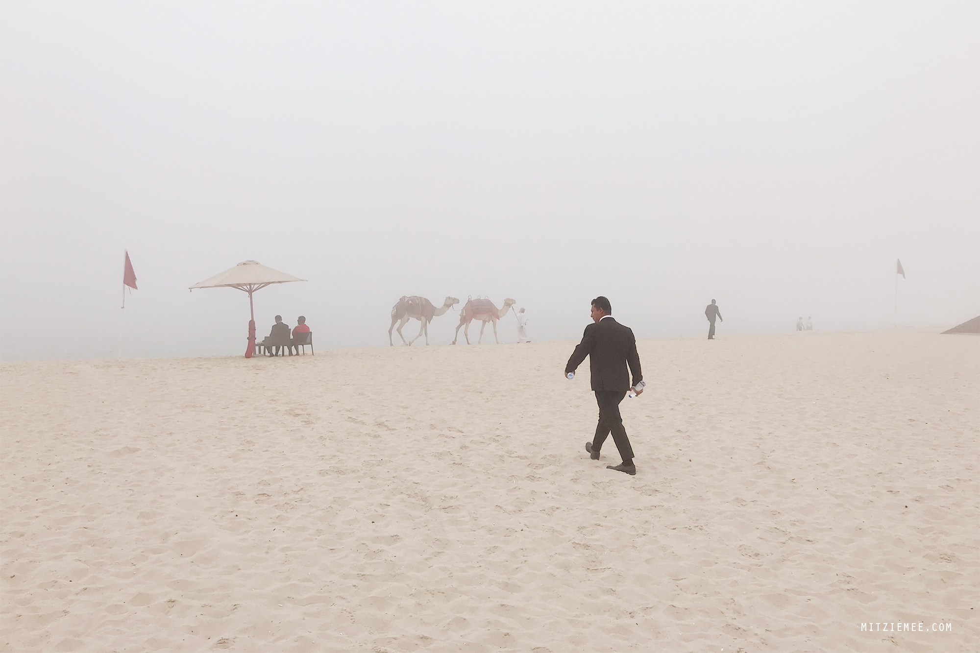 JBR Beach on a hazy day, Dubai