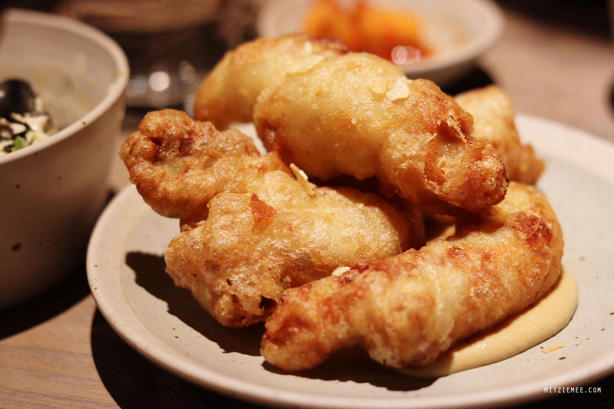 Fried Chicken with Spicy peanut butter, Atoboy, Korean restaurant in New York