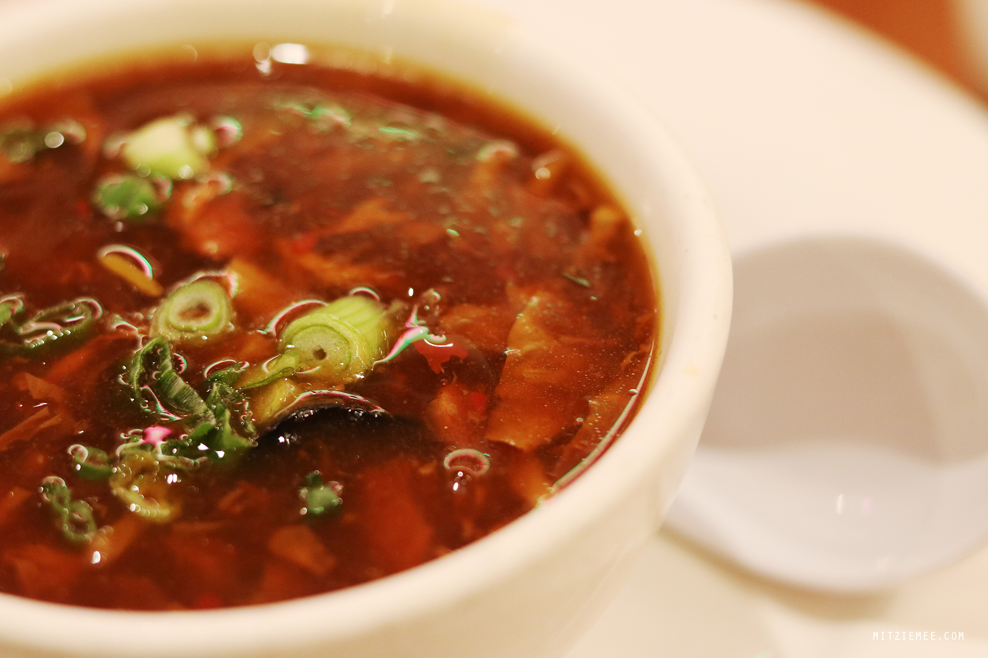 Hot and sour soup at Joe's Shanghai, Chinatown, New York