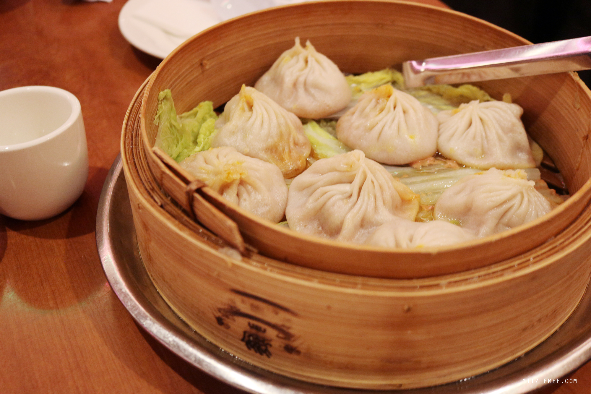 Soup dumplings, xiao long bao, at Joe's Shanghai, New York