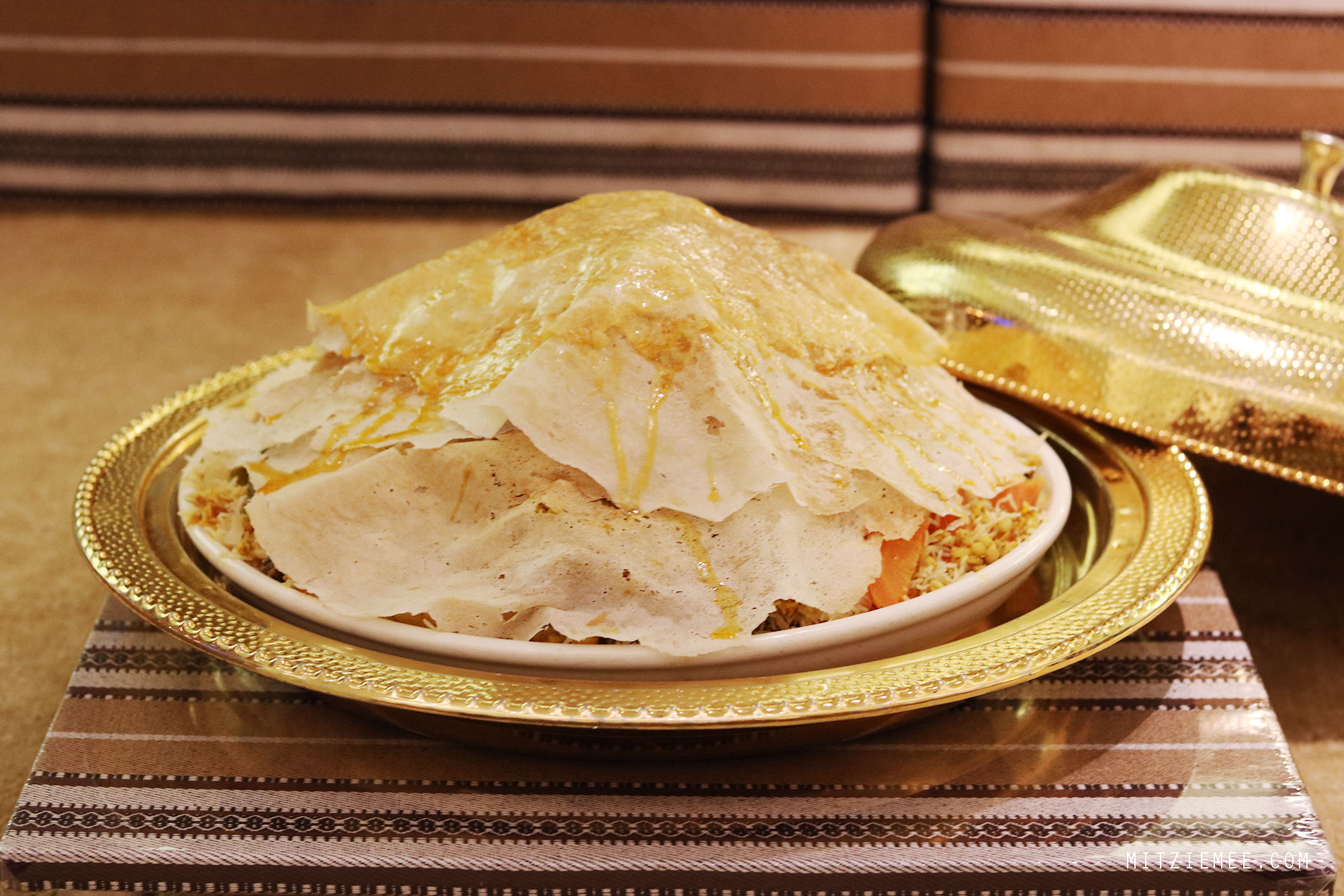 Baked lamb at Seven Sands, Emirati restaurant in Dubai