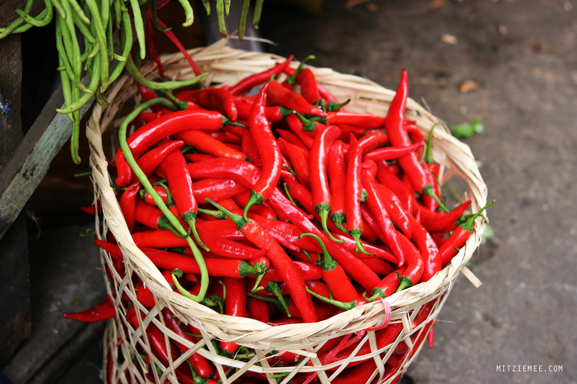 Chilis, the market in Mae Sot