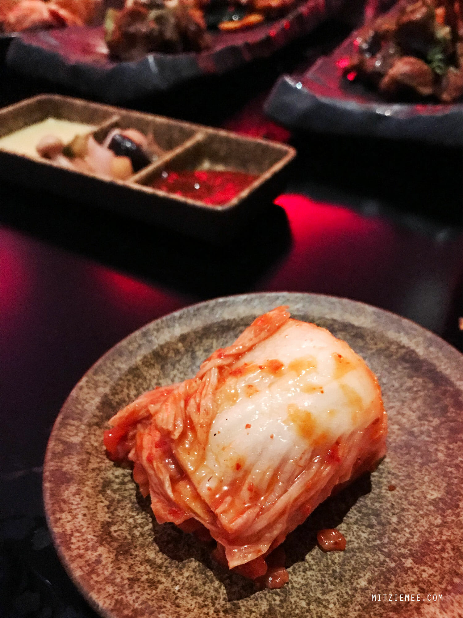 kimchi at Korean BBQ Brunch at Namu, Dubai