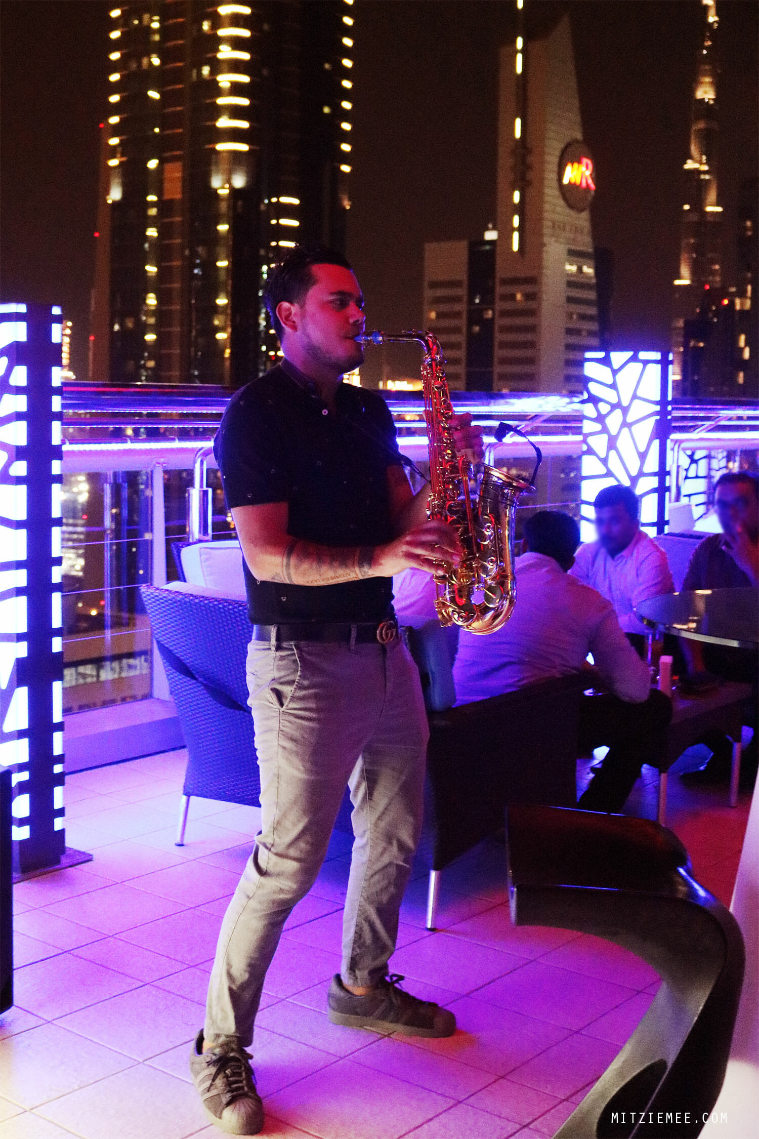 Saxophone night at Level 43, Dubai rooftop bar 