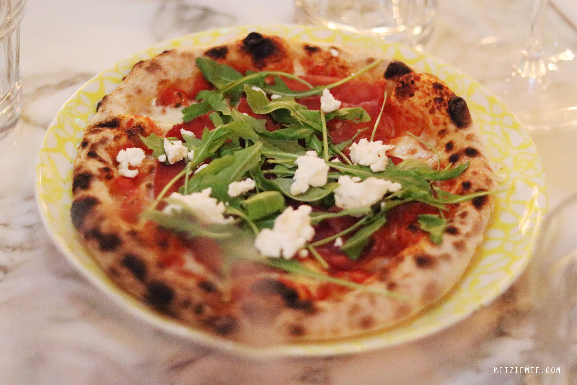 Pizza at Matto, Italian restaurant at Oberoi in Dubai