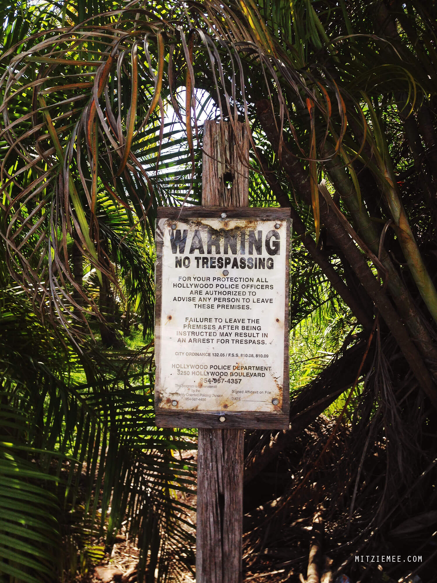 Warning sign, Fort Lauderdale