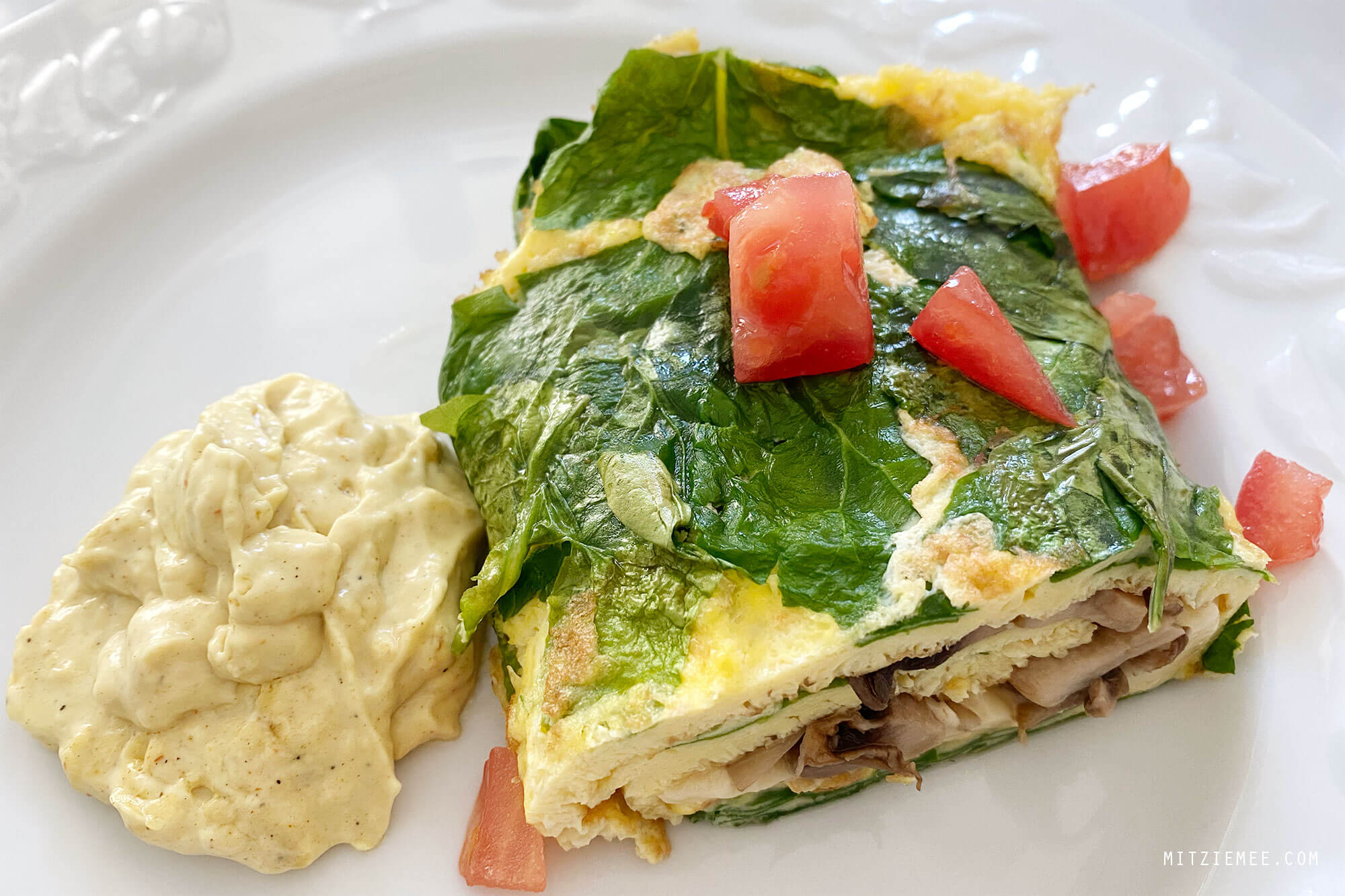 Spinach mushroom and tomato omelette, IHOP Dubai home delivery