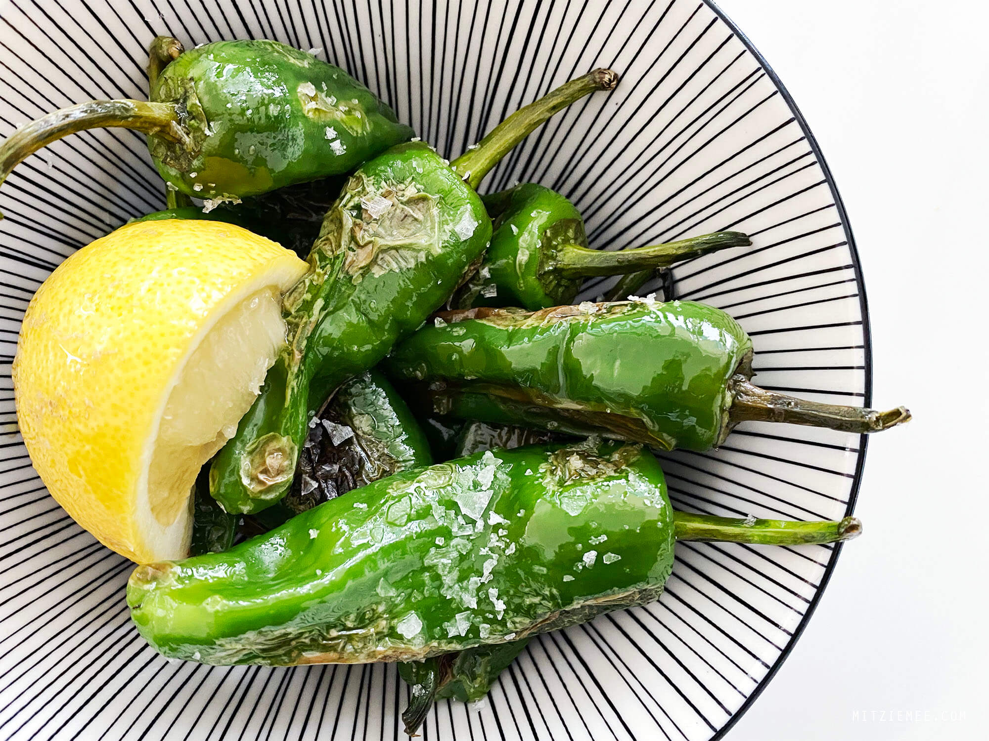 Pimientos de Padrón - Blistered Padrón peppers