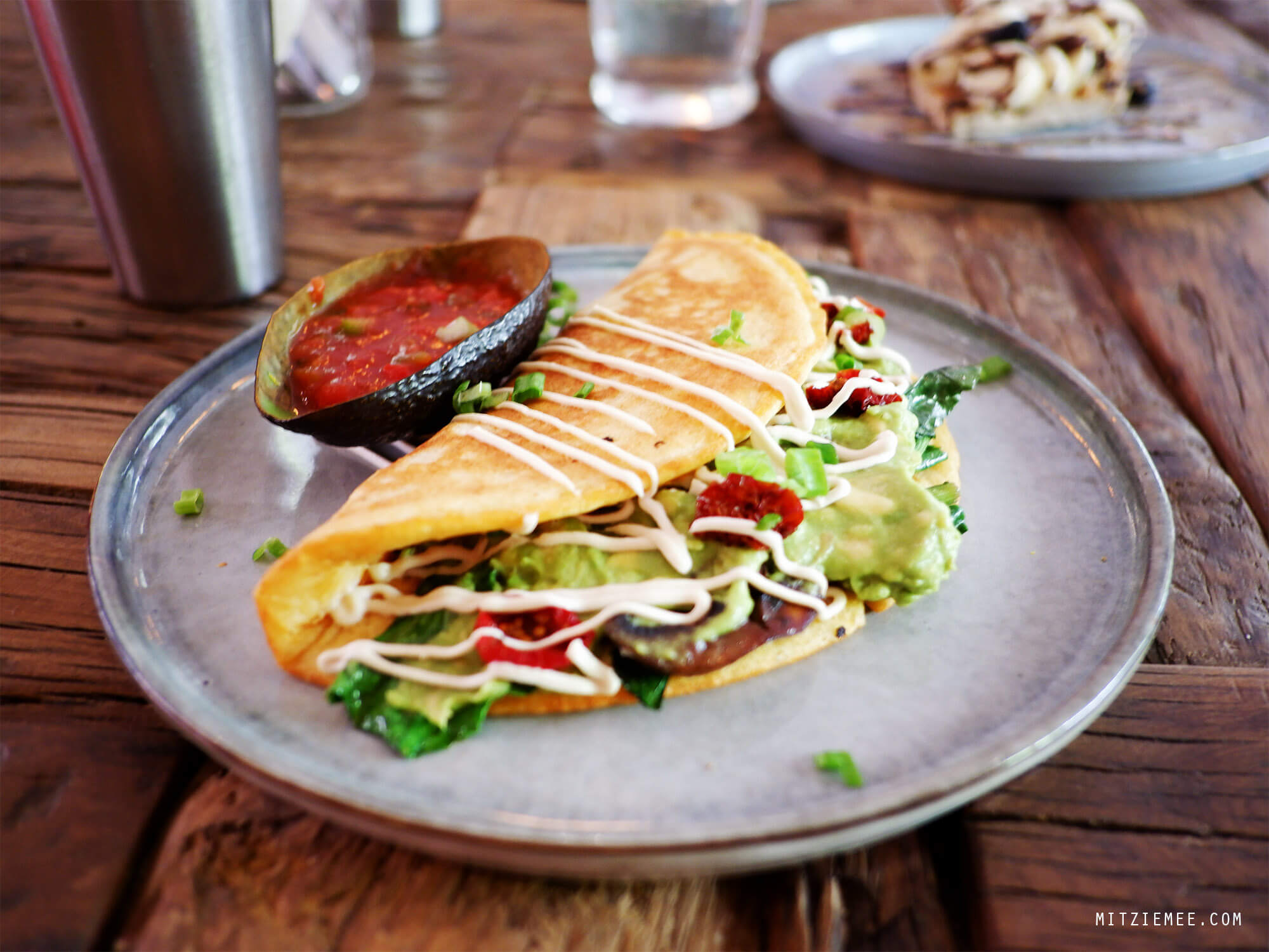 Eggless omelet at Seva Table, Dubai