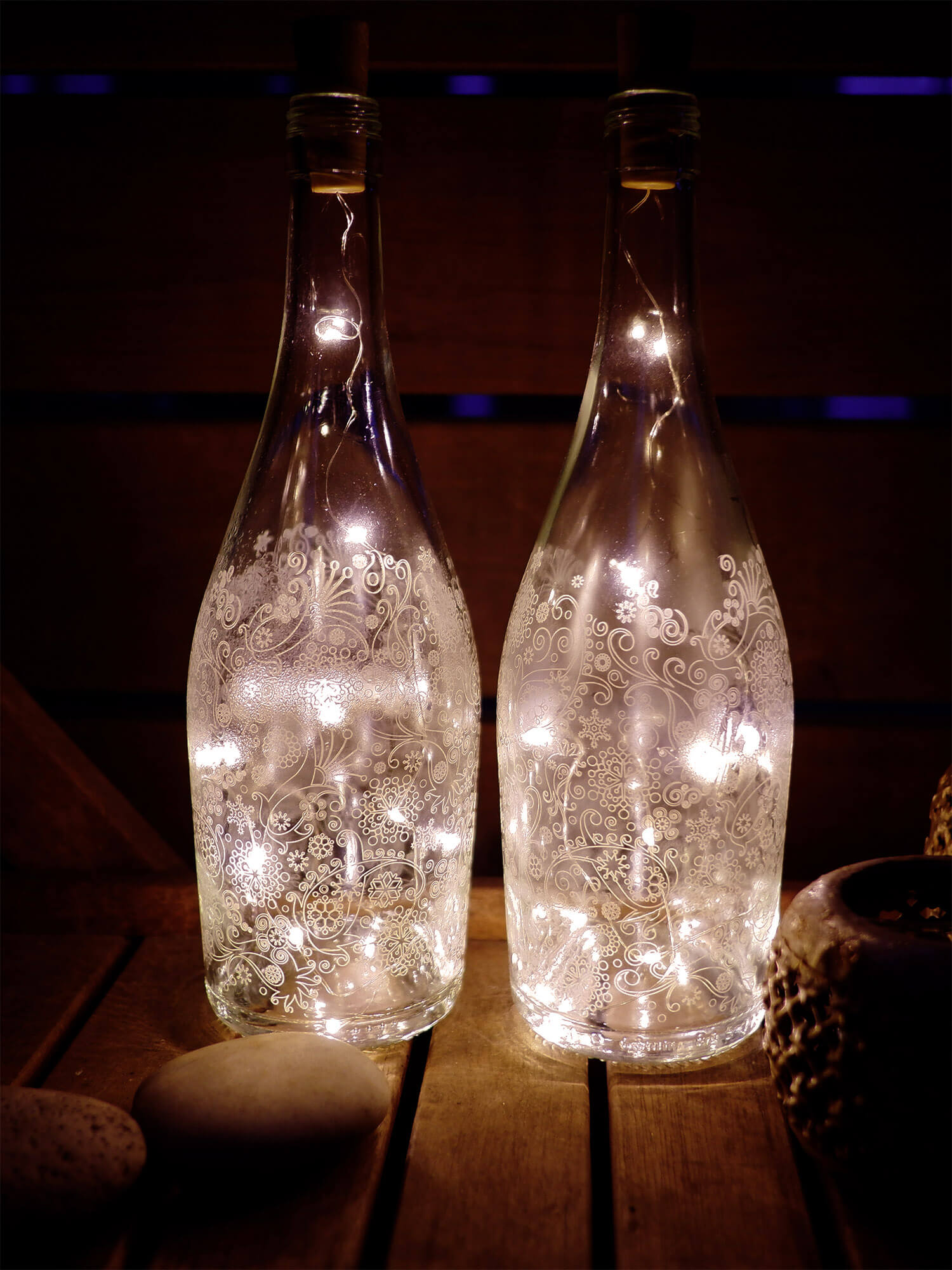 Bottle lights decoration