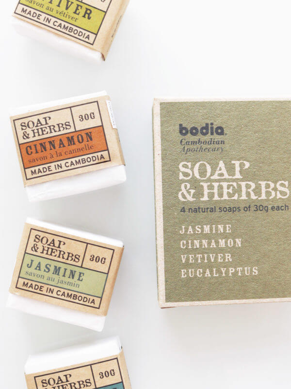 Bodia Soap & Herbs - Set of 4 mini herbal soaps