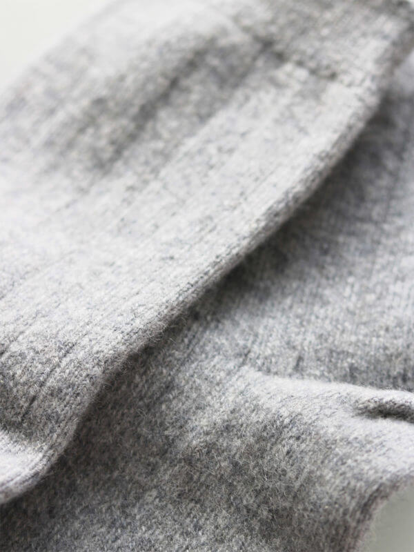 cashmere socks rib knit light gray, Gobi, Fair Fashionista