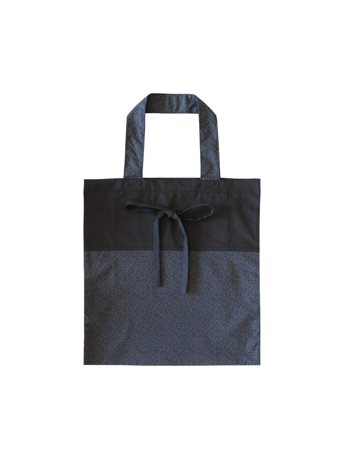 Black foldable tote bag, upcycled cotton, Mitzie Mee Shop