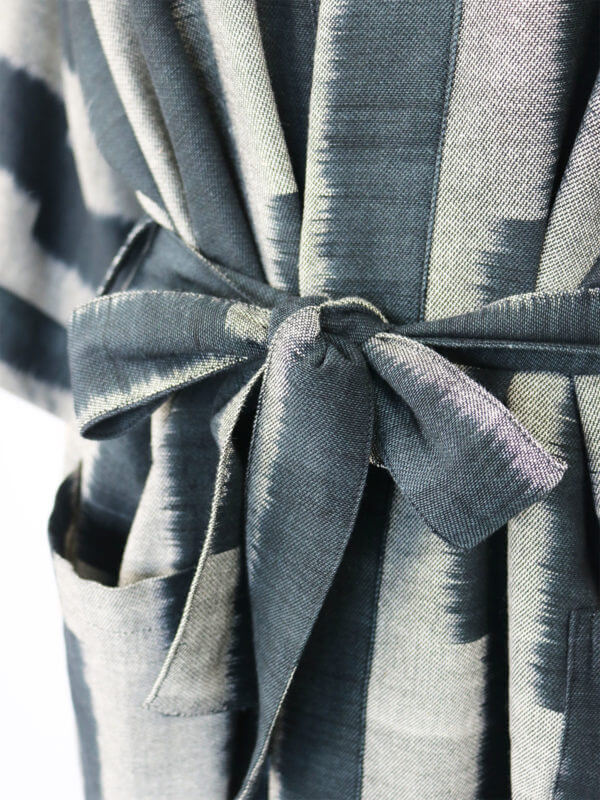 Resort Robe - Bina Handwoven Cotton - Ikat - (h)A.N.D. - Fair Fashionista