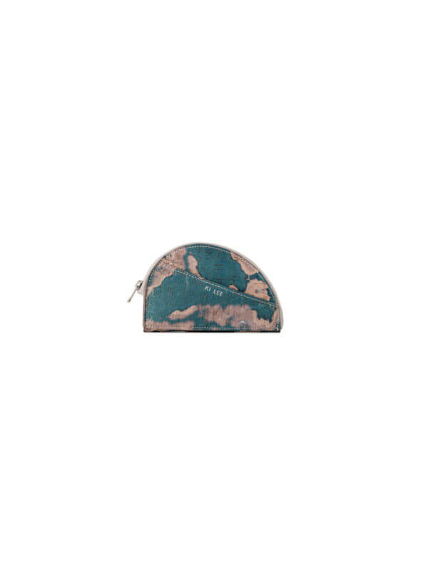 KI LEE HARAWAY cork zip-around wallet - Ciel - Mitzie Mee Shop