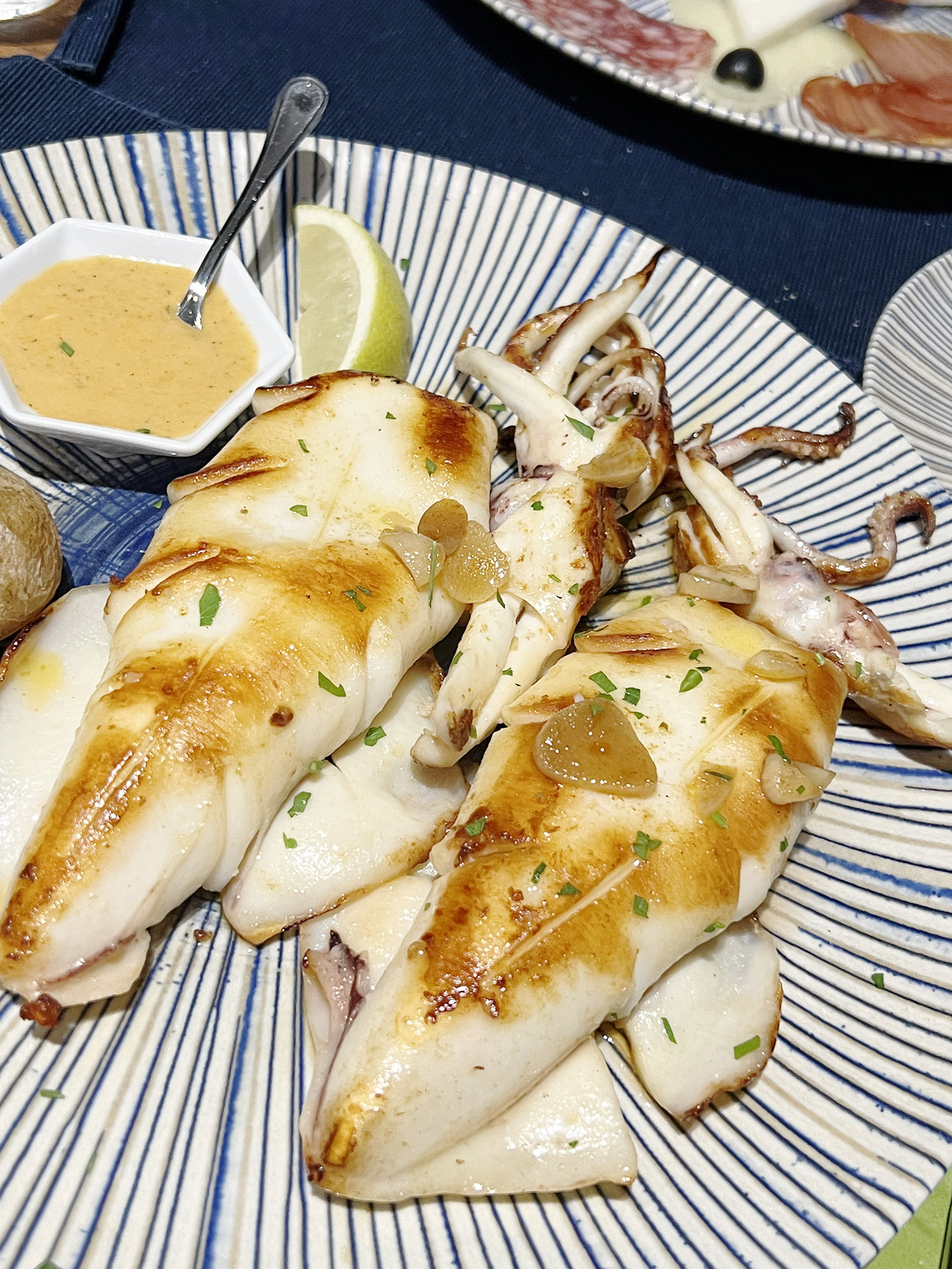 Grilled Squid, Fuerteventura: Al Fresco - Nice new restaurant in Costa Calma