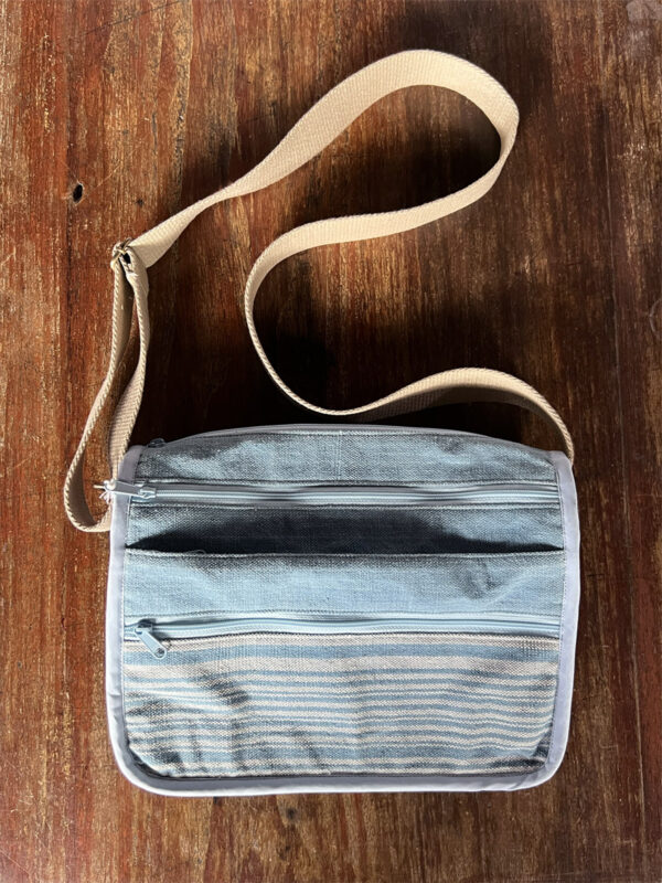 Chimmuwa Zipper Pocket Shoulder Bag - Handwoven Cotton - Borderline Collective Shop