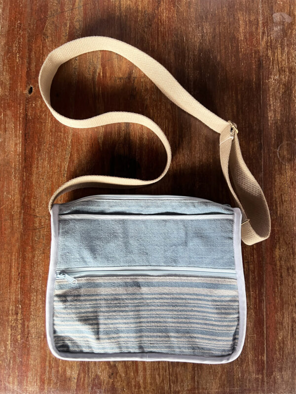 Chimmuwa Zipper Pocket Shoulder Bag - Handwoven Cotton - Borderline Collective Shop