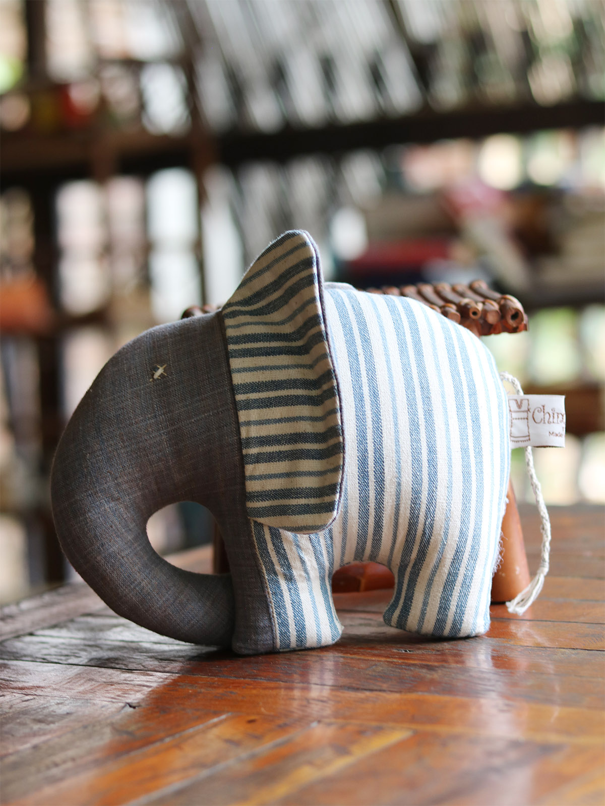 Chimmuwa Elephant - Blue - Handwoven Cotton - Borderline Collective Shop