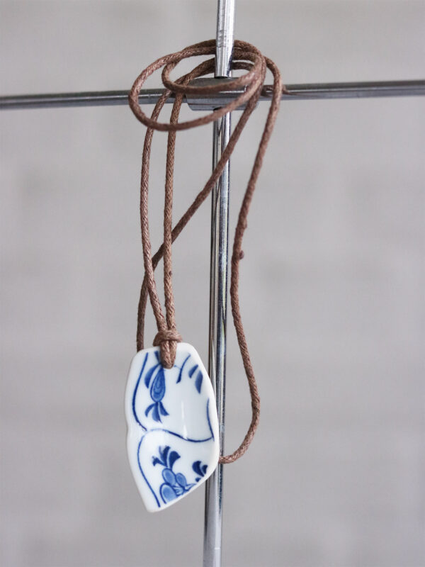 Necklace - Antique Porcelain Pendant - (h)A.N.D. - Mitzie Mee Shop