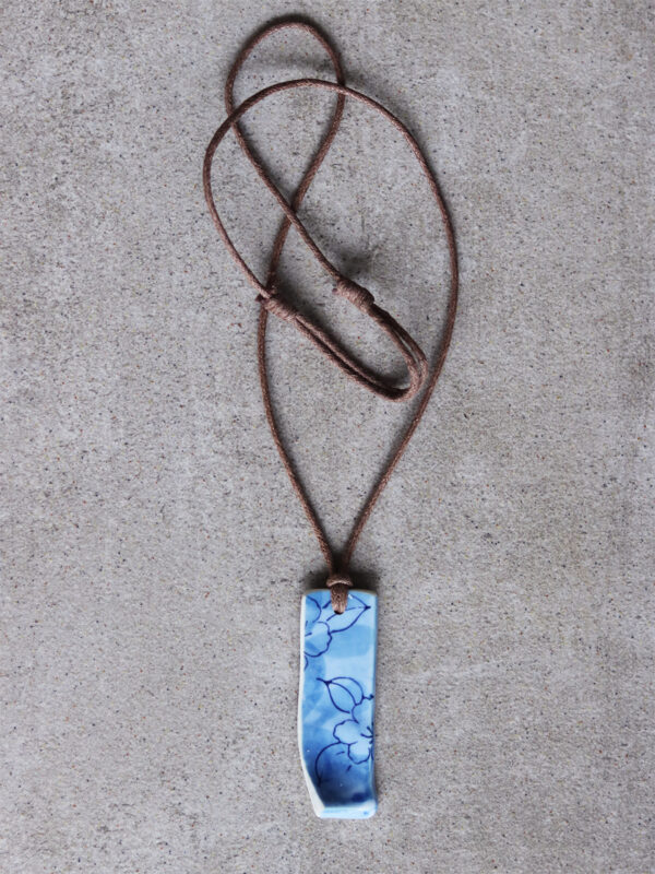 Necklace - Antique Porcelain Pendant - (h)A.N.D. - Mitzie Mee Shop