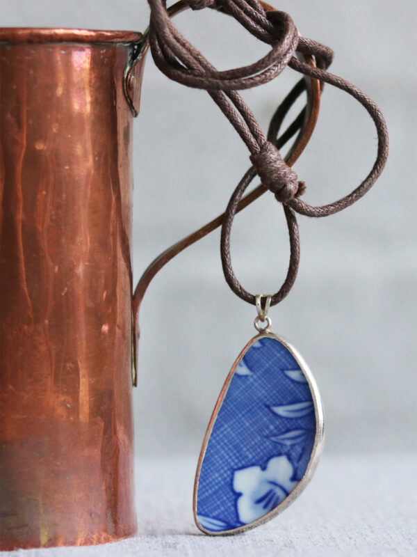 Necklace - Antique Porcelain Inlay - Pendant - (h)A.N.D. - Mitzie Mee Shop