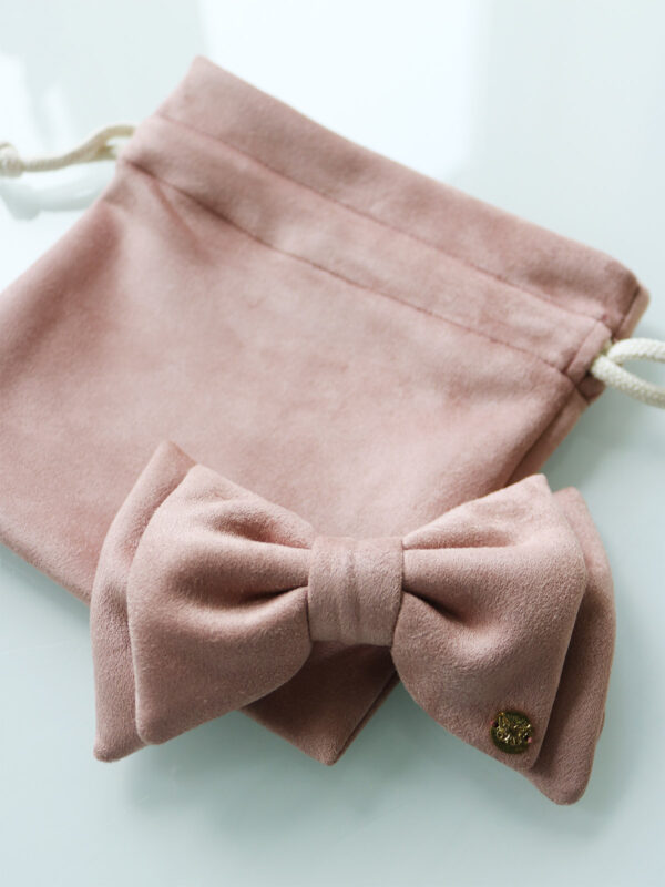 Dusty Rose Looks Like Suede Hair Bow - CWSG - Mitzie Mee Shop