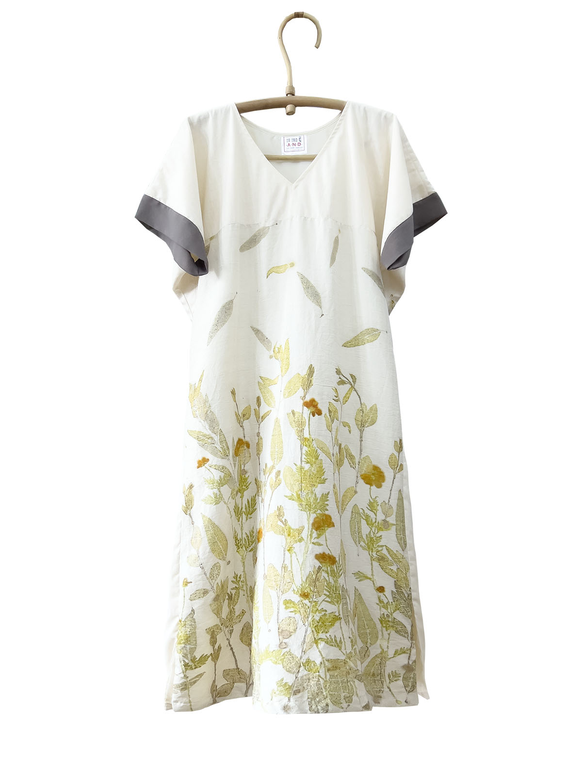 Silk Dress with Flower Print - (h)A.N.D. - Handmade in Cambodia - Mitzie Mee Shop